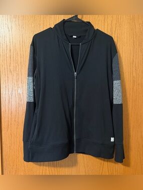 Vuori Halo Bomber Jacket Full Zip Sweatshirt Black Large